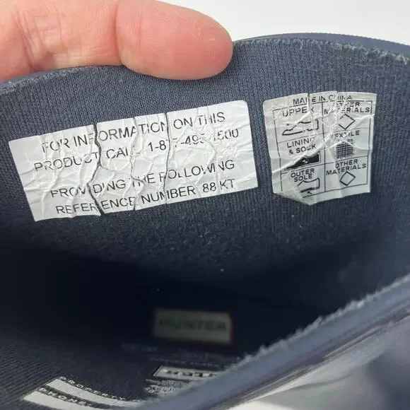 Hunter Kids First Classic Rain Boots In Navy Size 13B/1G GUC Unisex - Picture 15 of 16